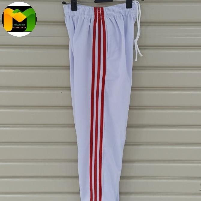 Celana Training Putih Merah Dewasa/Training Pria/Wanita Xxlxxxlxxx