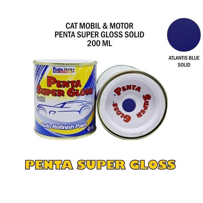 yang dicari] CAT PENTA ATLANTIS BLUE 58016 200 gram - cat penta super gloss biru - cat penta blue - 