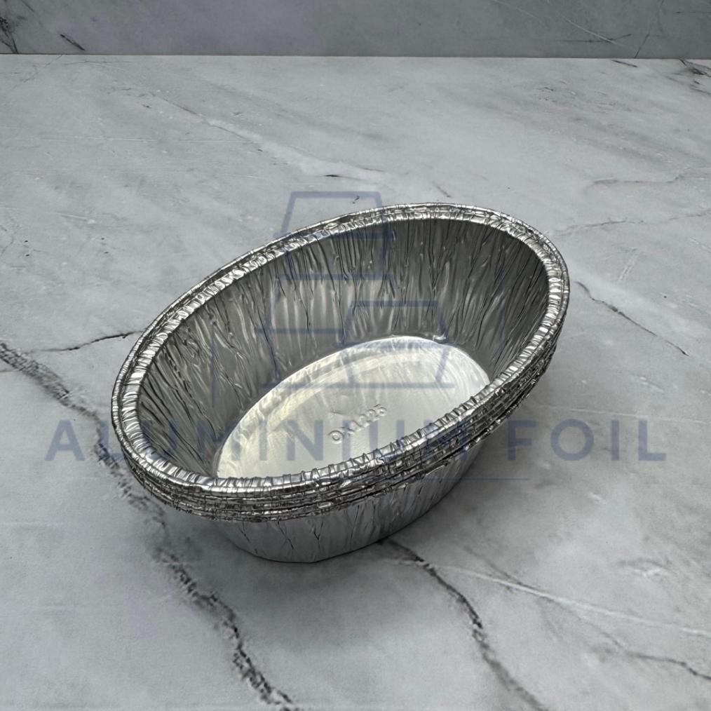 Aluminium Foil Cup Ox 1225 Ukuran Sedang 200 Ml + Tutup Tray Untuk Wadah Macaroni Schotel aSt