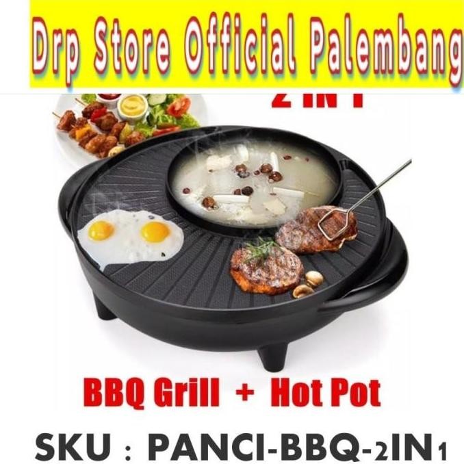 =====] Panci Hotpot BBQ 2IN1 - Panci Shabu-Shabu - Panci Suki Grill