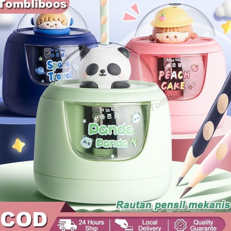 

Serutan Rautan Pensil Elektrik Lucu Imut Motif Hewan Pencil Shaener Electric Cute Animals Astronot Panda