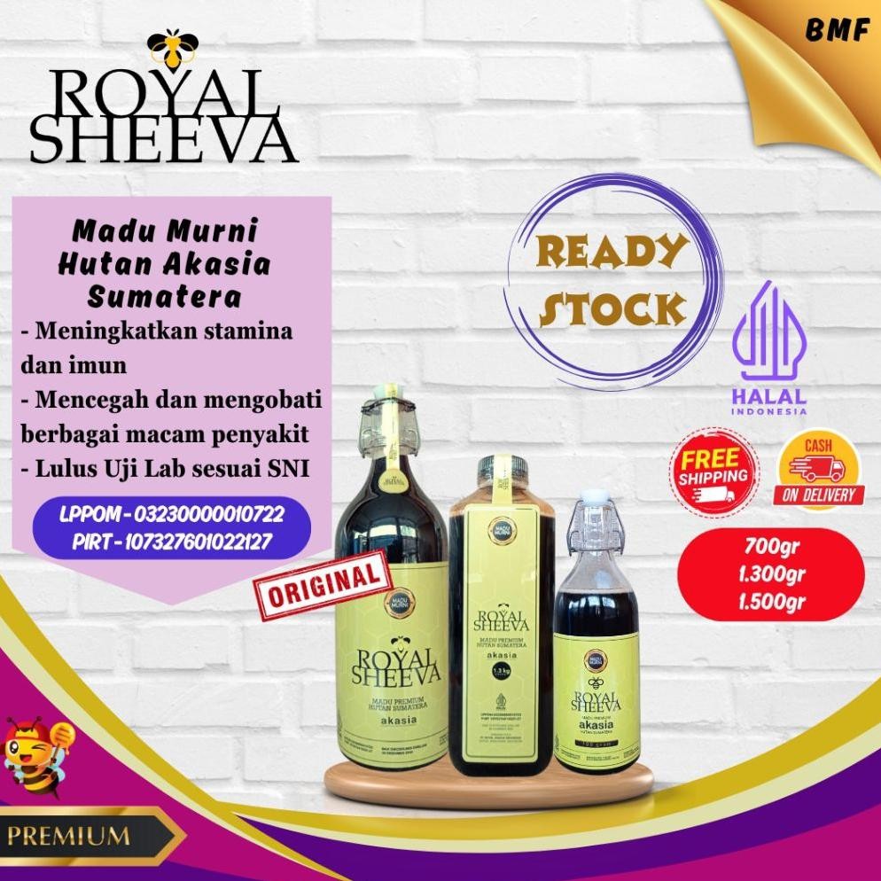 

(Terbaru) Madu Murni 100% Royal Sheeva 700gr - 1.3kg | Premium Halal MUI Asli dari Hutan Akasia Sumatera (Terlaris)