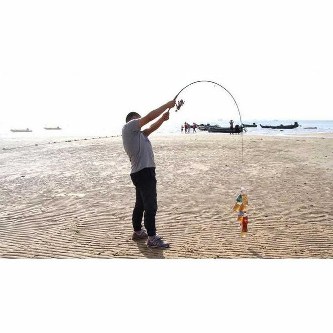 Joran Alat Pancing Ikan Laut Sungai Carbon Fiber 2 Segment 1.8m