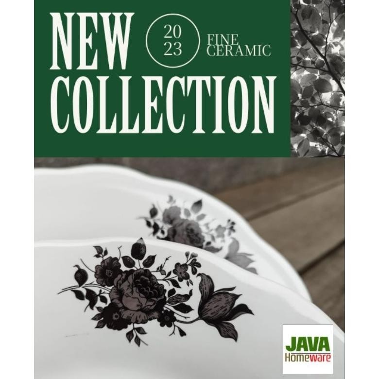 (Terbaru) PIRING MAKAN KERAMIK ROSE LUCKY UKURAN 8 INCH (6 Biji) | PIRING MAKAN KERAMIK PUTIH LUSINA