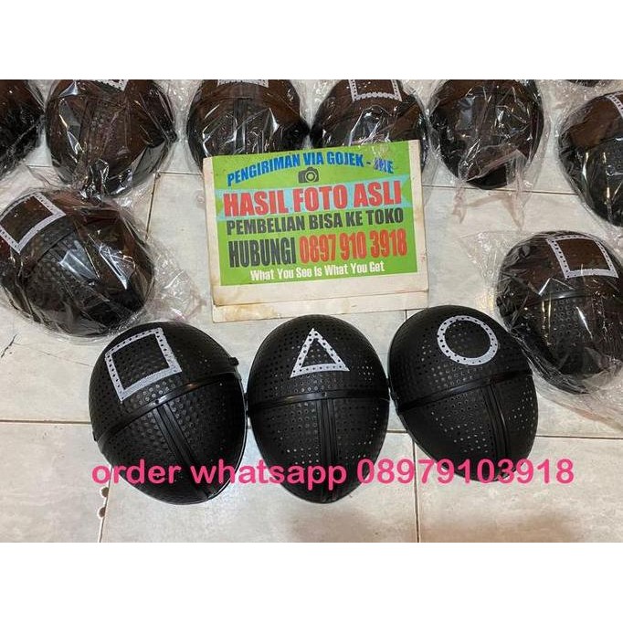 TOPENG SQUID GAME SEGITIGA BULAT KOTAK PENJAGA SOLDIER