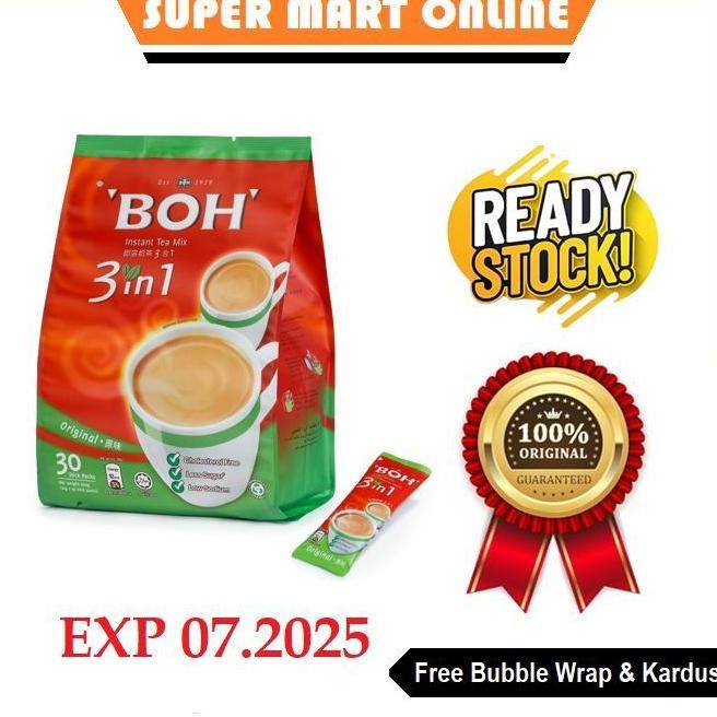 

welcome to tahuan jaya BOH Milk Tea Teh Campuran Susu Segera Instant Tea Mix 3in1 3 in 1 20g x 30 sachet