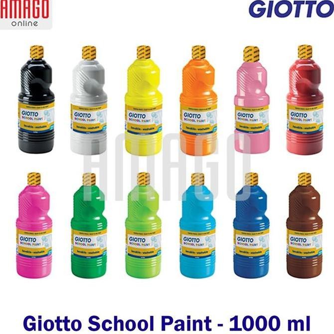 

GIOTTO School Paint 1000 ml Cat Air Cat Poster Lukis Sekolah 1 liter pilih warna
