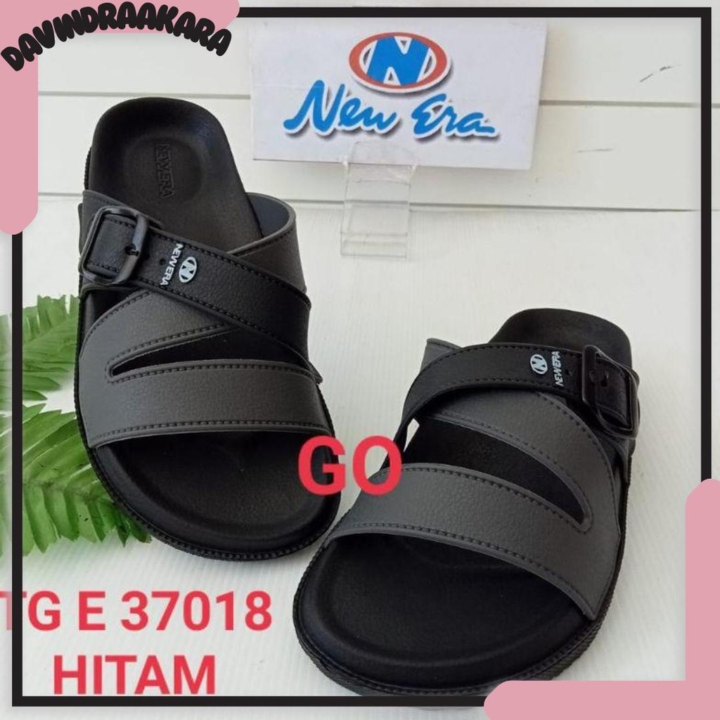 New Era Tg E 37018 Sandal Slop Pria Wanita Original Sandal Slop Pria  Tali Silang Sandal Karet Pria 