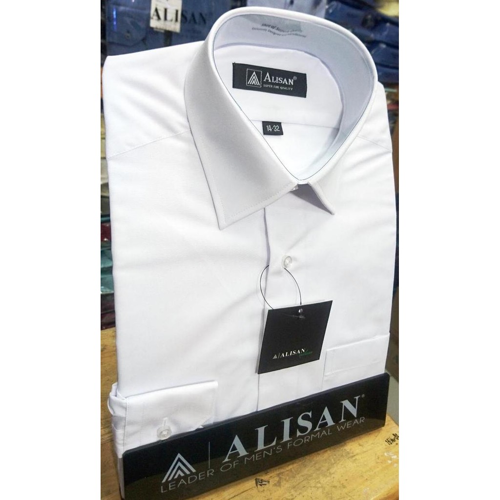 ready  ALISAN Kemeja Polos Reguler Lengan Panjang Size 17,5 //PUTIH//