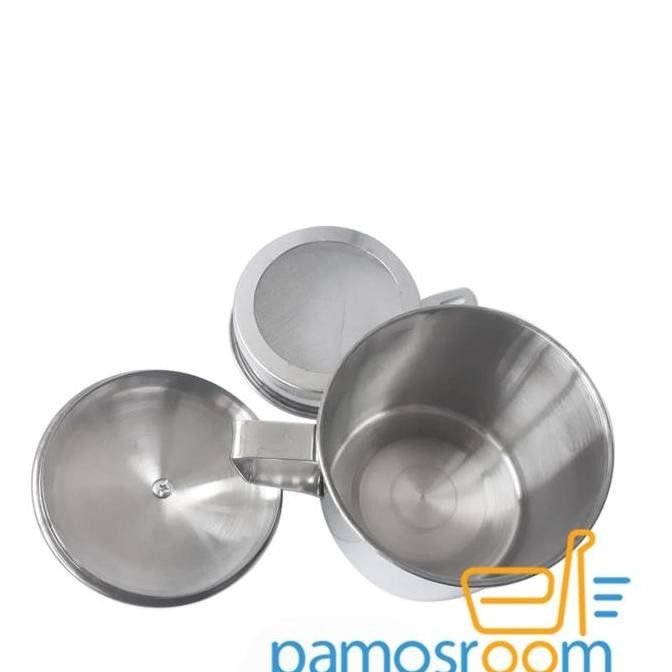Pamosroom Oil Pot Stainless Steel 1100 Ml Wadah Minyak Goreng Bekas