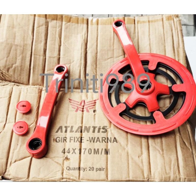 Th-23 Et-98 Gear Gir Crank Set Piringan 44T Sepeda Fixie Lipat Minion Atlantis Original