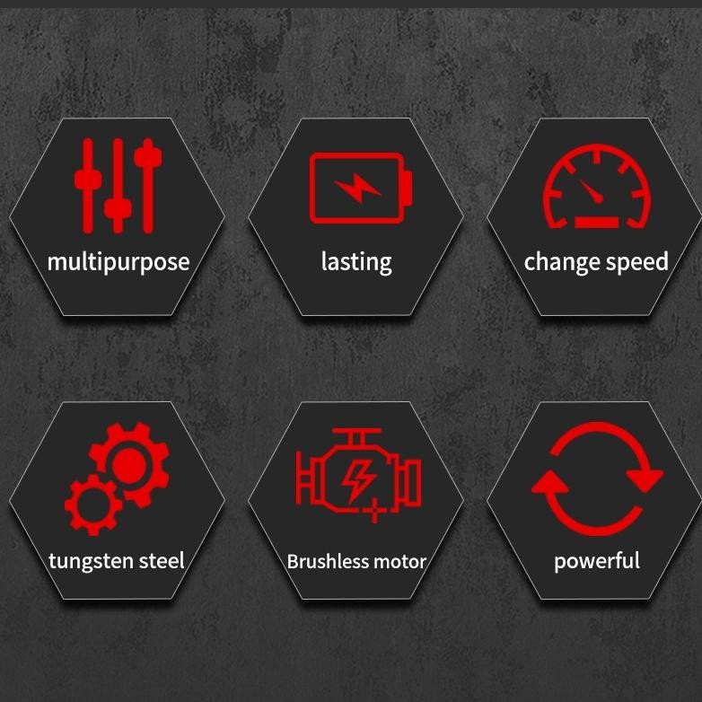 Ironhoof Impact Wrench Brushless 420N.M Baterai 288V/388V Impact Drill