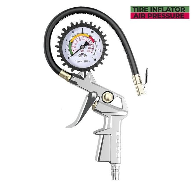 ALLEFIX Alat Ukur Tekanan Ban Pengukur Tekanan Udara Ban Mobil Truk Inflator - 6624