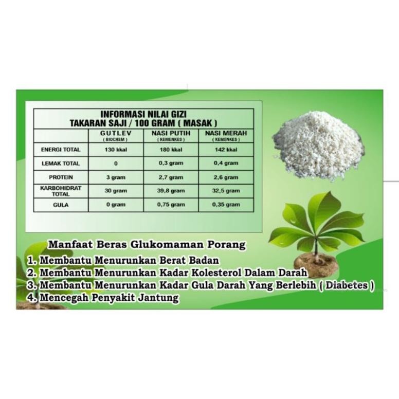 Bpom * Sale 1Kg Beras Porang Gutlev | Bebas Gula Dan Lemak | Beras Diet | Beras Diabetes