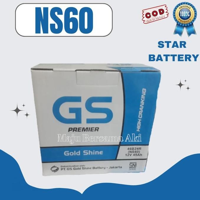 BEBAS ONGKIR - Aki Mobil NS60 GS Gold Shine Ford Ecosport Accu Am