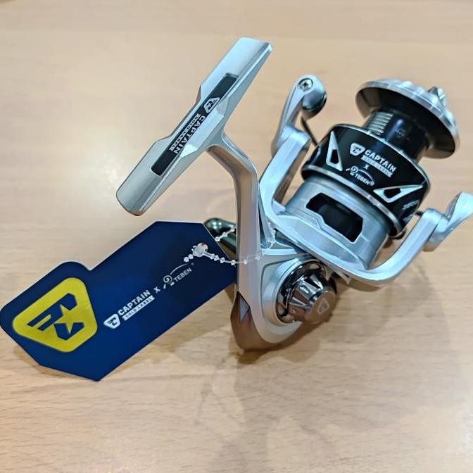 Reel Pancing, Reel Captain LYFE G0LD Label X Teben 2000 3000 4000 6000, Warna Silver dan Gunsmoke Ik
