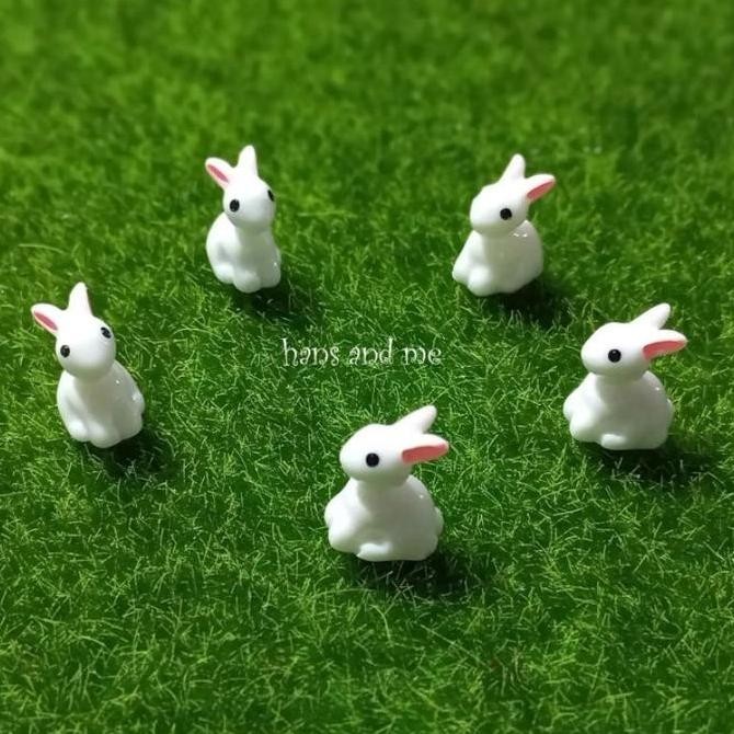 ] Kelinci Miniatur Maket Miniatur Resin Kelinci Mini Hiasan Paskah
