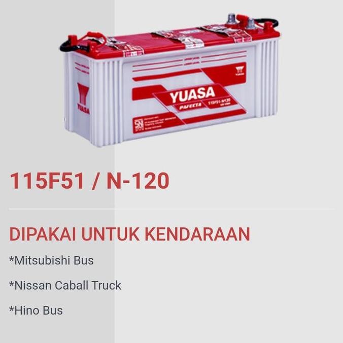 TERMURAH - Aki basah N120 Yuasa (non air zuur) /aki Truk besar 12v 120ah