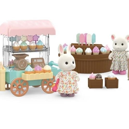 TERLARIS - Koala Diary Sylvanian Ice Cream Cart House mainan rumah gerobak boneka