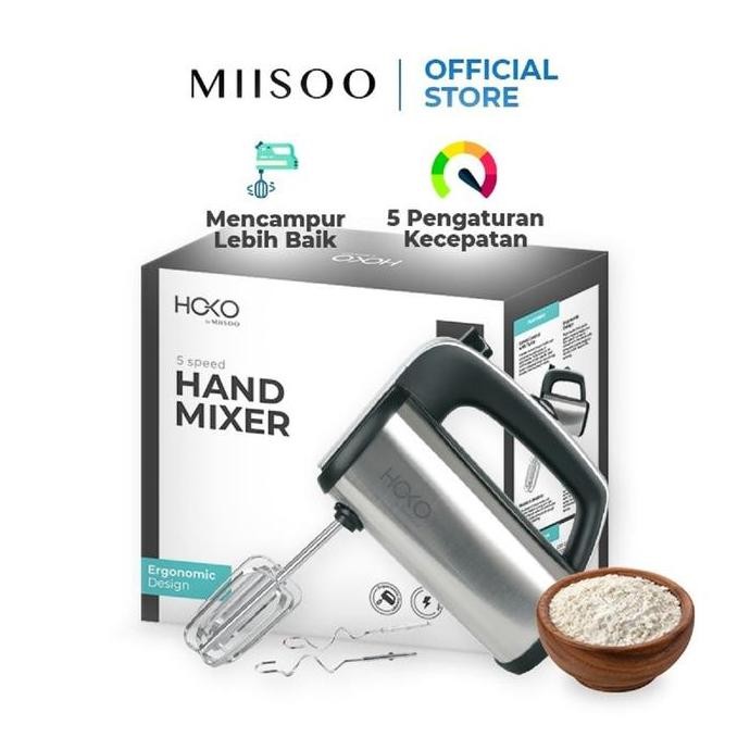 HOKO By Hand mixer Mini Mixer Pengaduk Speed Kecepatan Otomatis Pengocok Pengaduk Adonan Kue Mixer S