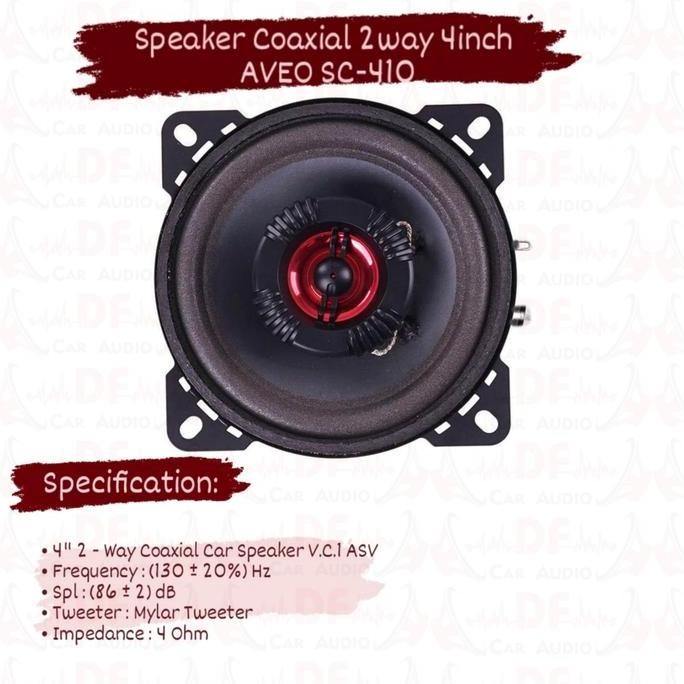 Speaker Mobil Coaxial Aveo 4" [DF CAR AUDIO]