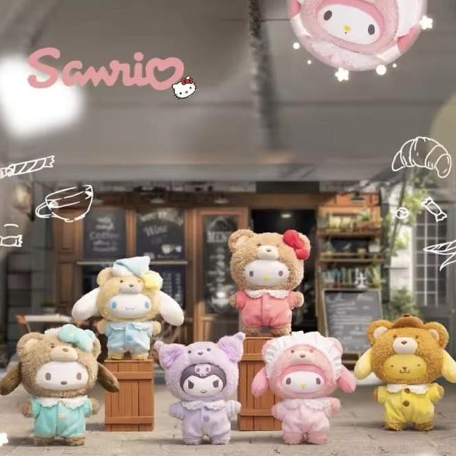 PROMO - READY Sanrio Family Latte Baby Vinyl Plush Blind Box Plushie Kuromi Hello Kitty TopToy Top T