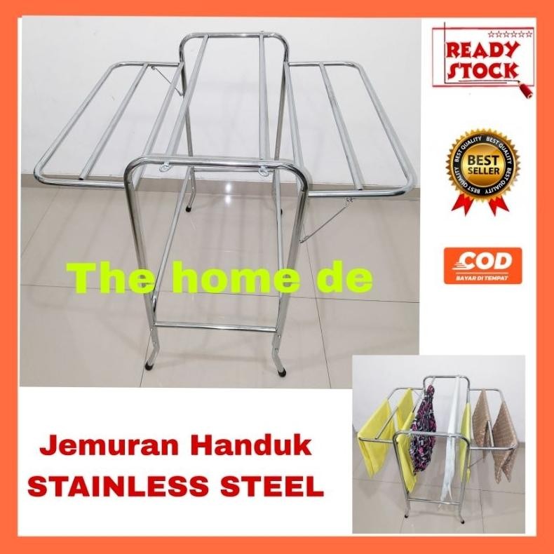 Jemuran Handuk Jumbo stainless steel Anti Karat jemuran handuk lipat