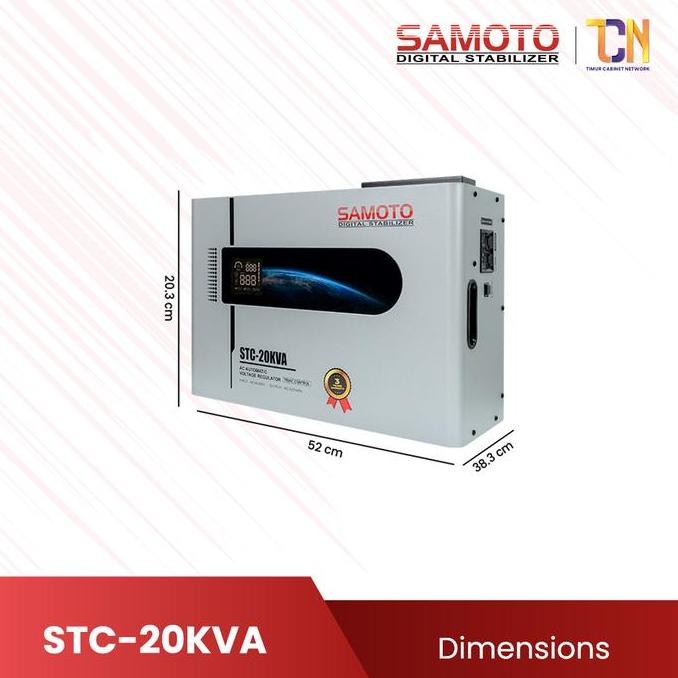 Stabilizer Samoto 20000VA STC20000 Triac Control Digital Stavolt Stabiliser Listrik STC20KVA Single 