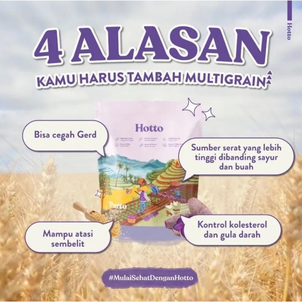 

Promo Hotto Purto Multigrain (1 Pouch Isi 16 Sachet) With Purple Potato Ubi Ungu Original
