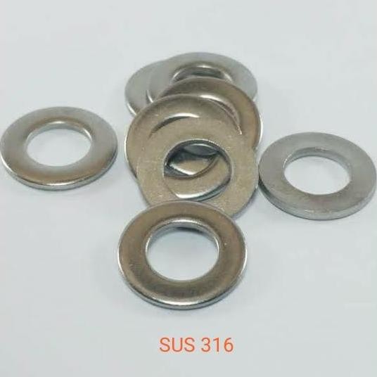 Ring Plat Stainless 316 M6