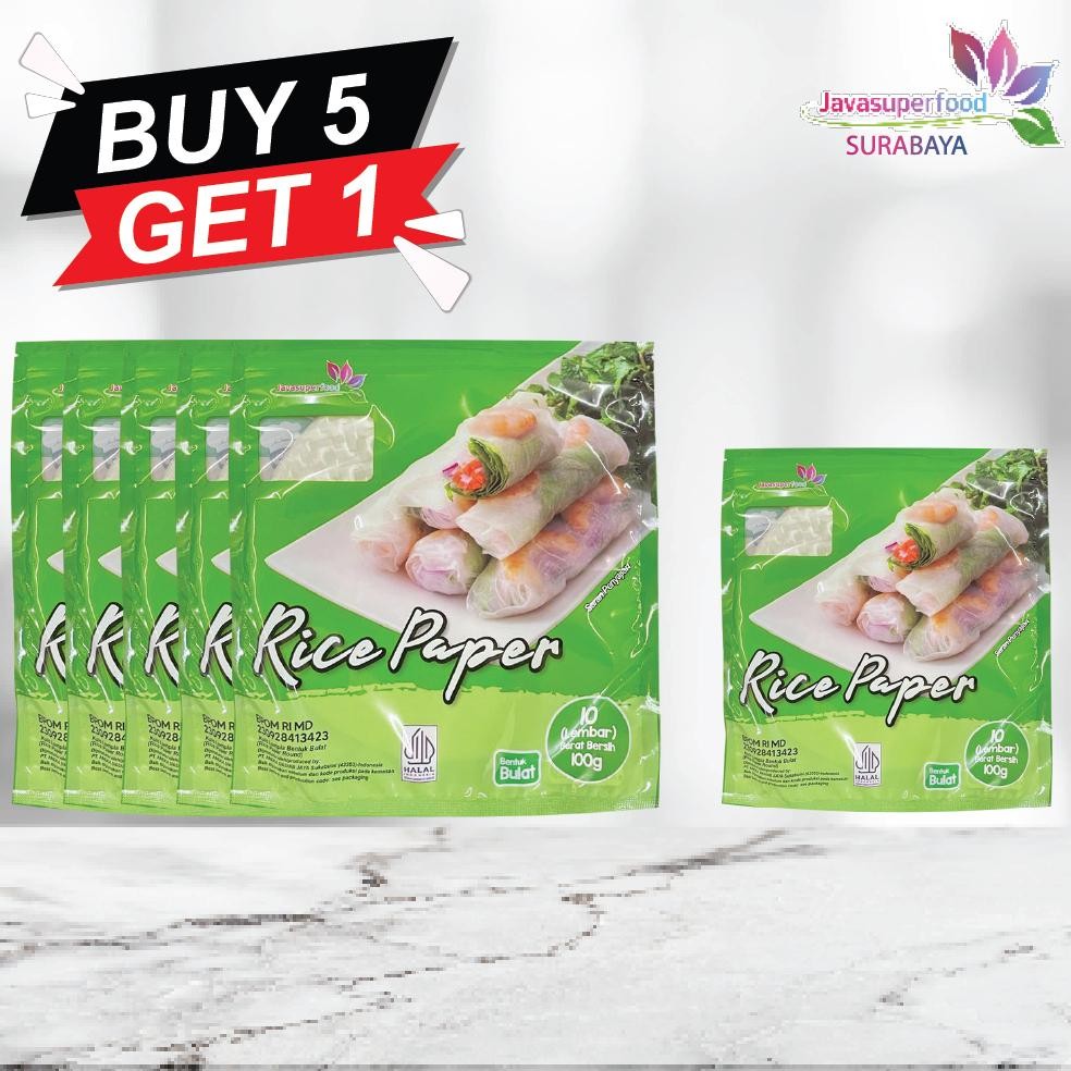 

[Beli 5 Gratis 1] Banh Trang High Quality Rice Paper / Rice Paper / Kulit Lumpia Vietnam Rice Paper 100G / Rice Paper 100G