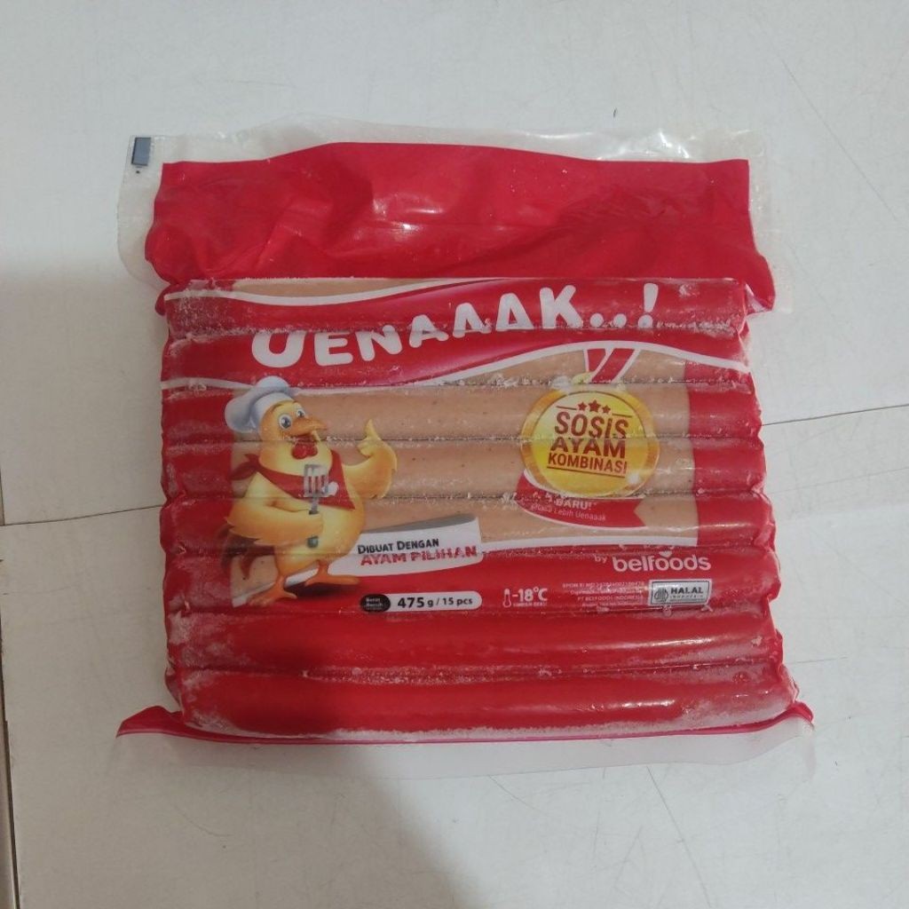 

Belfoods sosis ayam Isi 15 berat 475gr