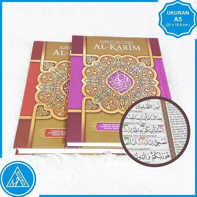 

Alquran tajwid warna terjemah dan latin | transliterasi al karim Ukuran A5 HJ