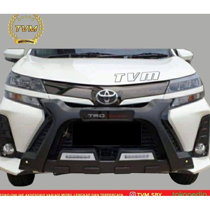 Bumper Bemper Tanduk depan All New Avanza Xenia 2019 TRD DRL LED Black Original