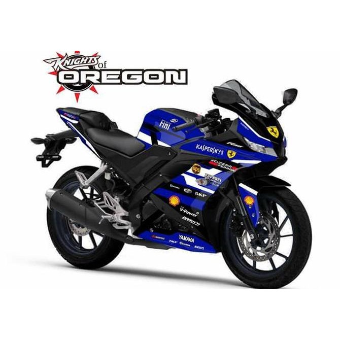 Decal striping R15 V3 FERRARI blublk Original