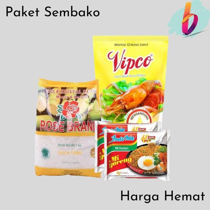 

LS Paket Sembako Minyak goreng 500ML Gula dan Indomie super Murah