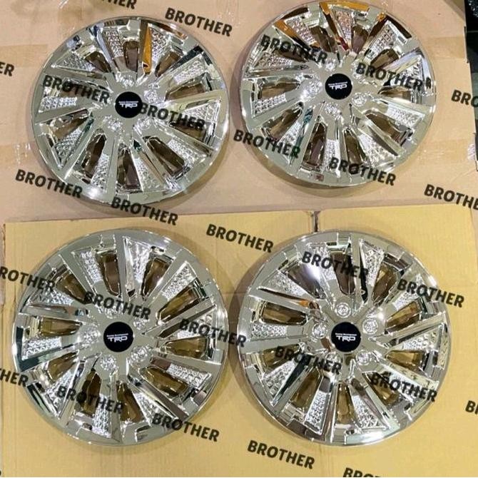 Dop Velg Mobil Ring 13 14 Dop Tutup Velg Mobil Universal full Chrome