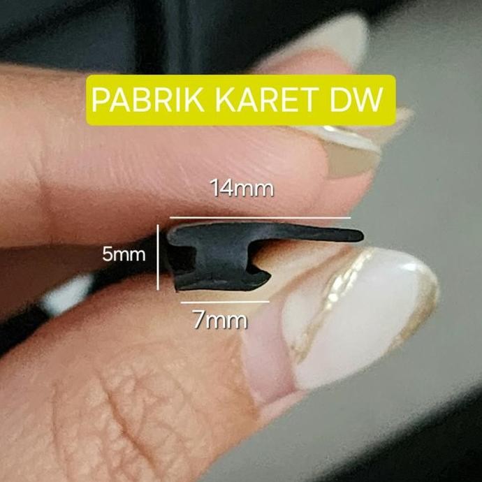 TERLARIS - ROLL 00M Karet sirip jendela Alumunium YKK GROSIR
