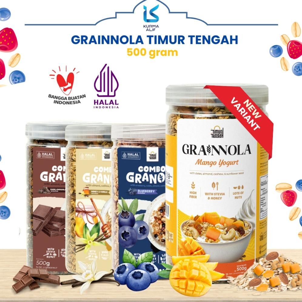 

Granola Timur Tengah 500 Gr Sereal Sarapan Sehat Oatmeal With Almond And Mete