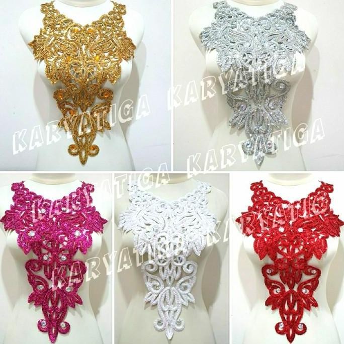 :::::::] Renda Kerah Bordir Ningrat Full Payet