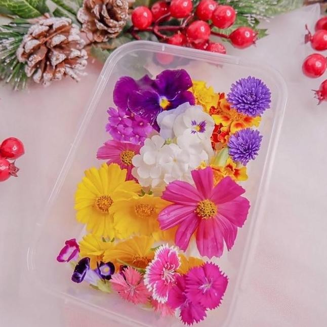 

Topping Penghias Thday Cake Pudding Kue Mix Edible Flower