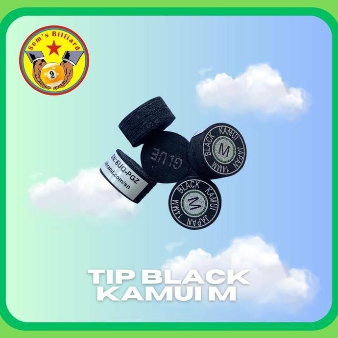 Tip Kamui black M Original - tip stik billiard - ujung stik biliar
