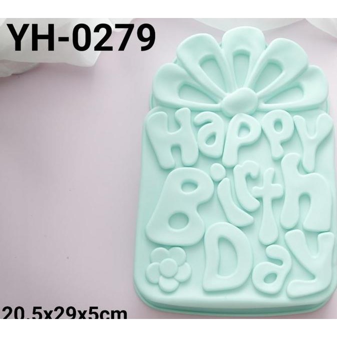 YH-0279 Loyang silikon loyang pudding cetakan puding happy birthday