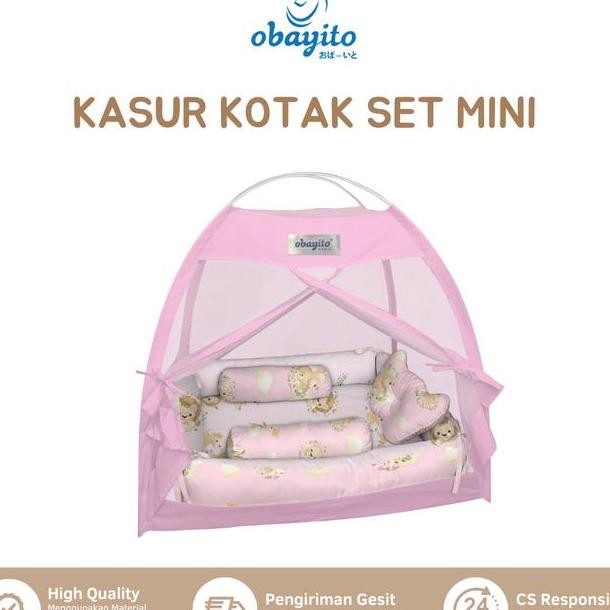 Obayito Kasur Kotak Bayi Set Kelambu Mini Terbaik