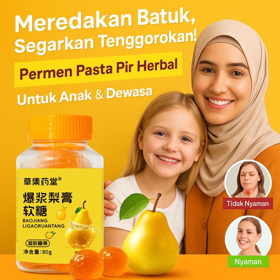 

COD Beli 1 Gratis 1Menenangkan tenggorokanmeredakan batukThroat Lung Soft CandyPermen Karet Tenggorokan Pasta PirPermen Rasa Mint ParuParu