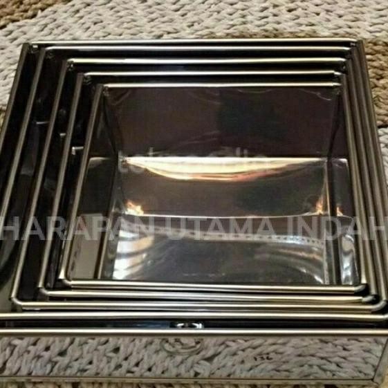

Loyang Kotak Set Tinggi 7 Loyang Persegi Stainless Steel Loyang Bolu