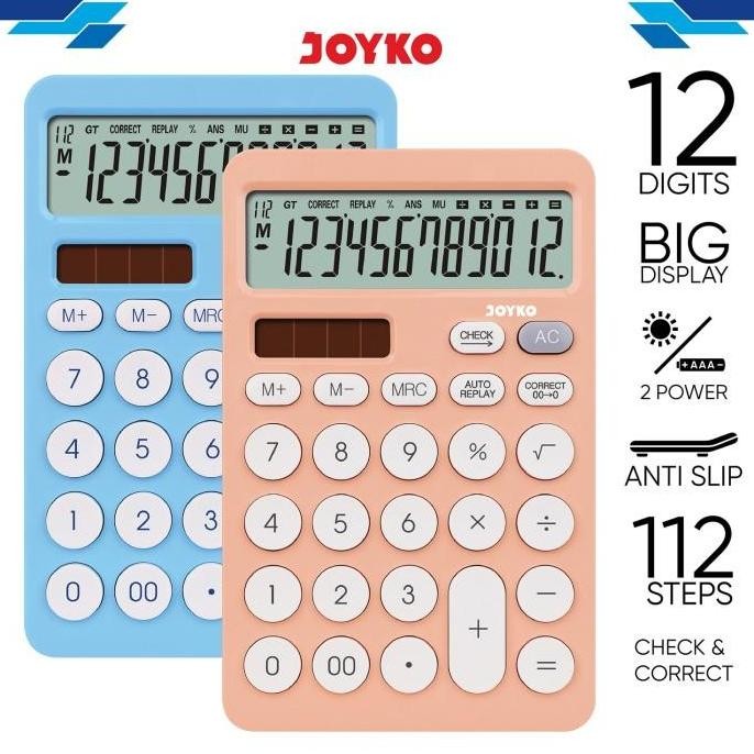 

JOYKO Calculator Kalkulator CC-64CO 12 Digits Check & Correct HT