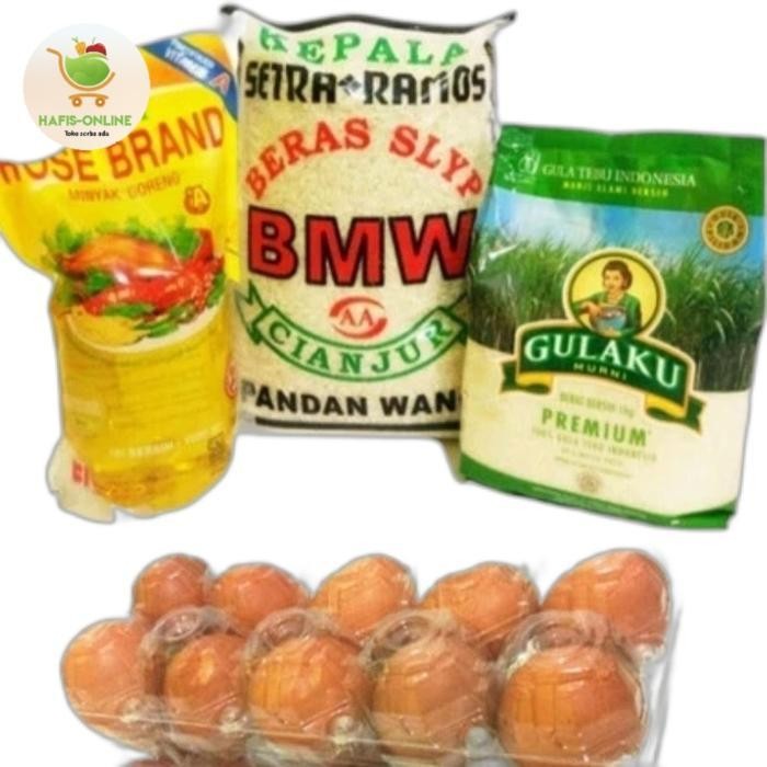 

HSS paket sembako murah Beras,Minyak,Gula,Telur