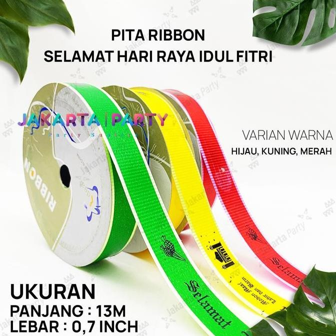 

Pita Ribbon Idul Fitri / Pita Roll Selamat Hari Raya Idul Fitri Hijau