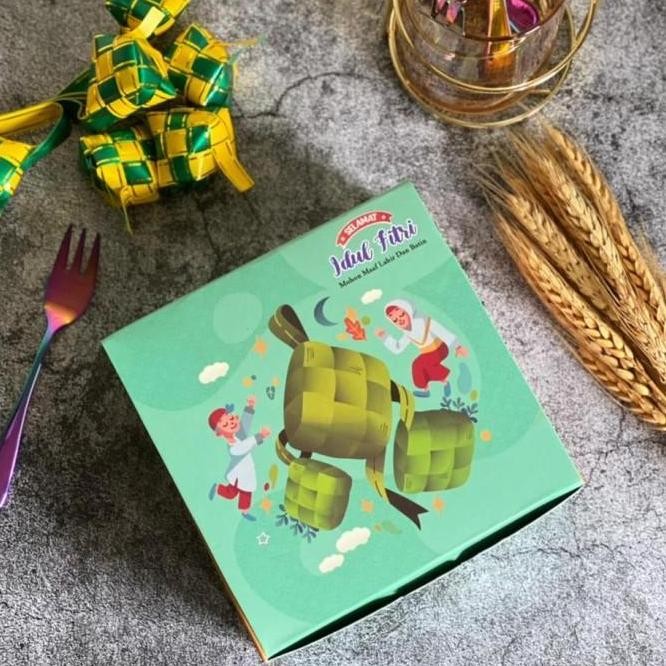 

5pcs Kotak Lebaran idul fitri 15x15 snack box box hari raya BK42